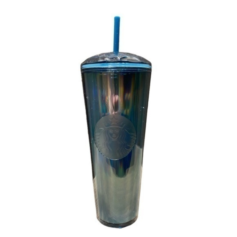 Starbucks Ocean Blue Dome Kaleidoscope Iridescent Prism Venti 2022 HTF